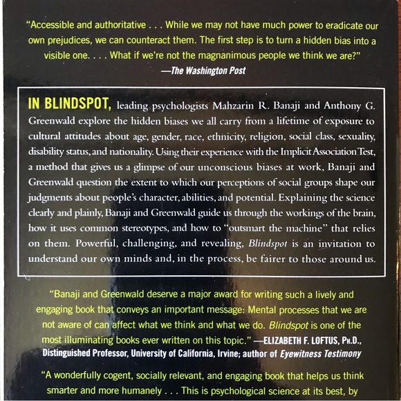 Blindspot Hidden Biases of Good People Paperback Book by Banaji and Greenwald - Picture 4 of 6